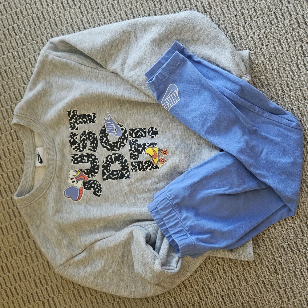 Nike & Adiddas Girls Sweatshirt and Joggers Set